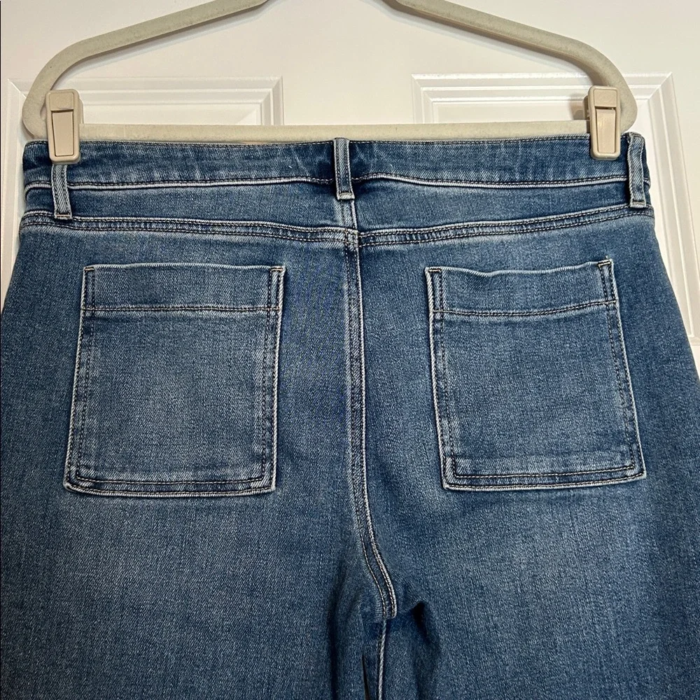 Altar'd State Cropped Bootcut Distressed Hem Jean Women's Size 12 / 31 - Picture 5 of 6